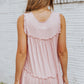 Foil Frill Trim Sleeveless Top