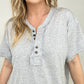 Raw Edge Short Sleeve Top