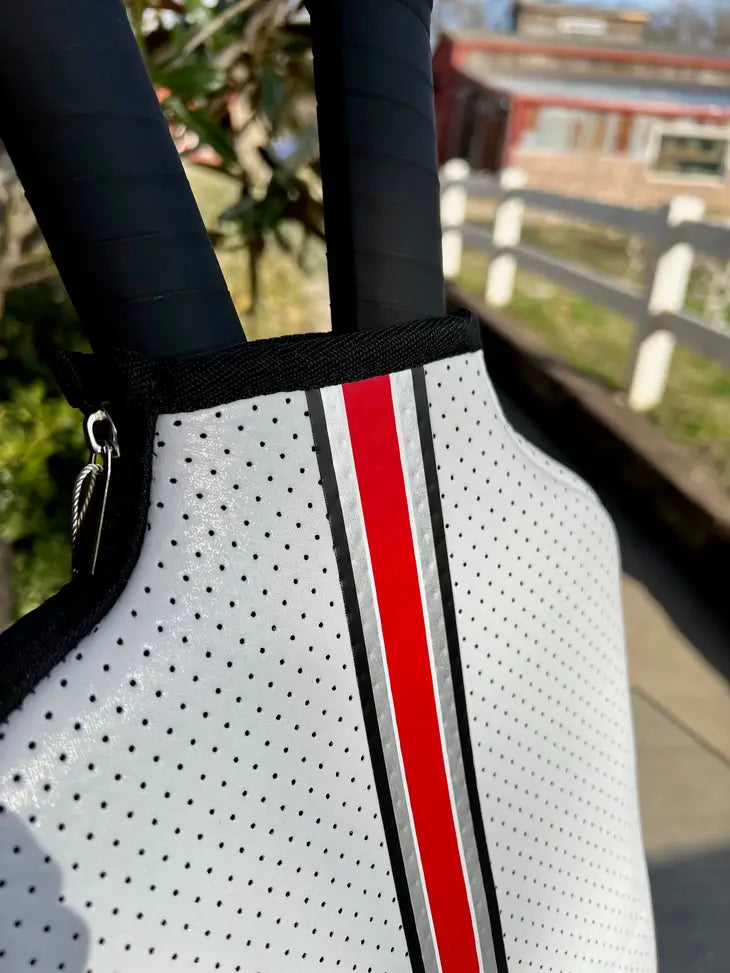 PREORDER: Pickleball Paddle Cover in White/Red