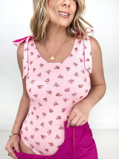 Pink Floral Bodysuit