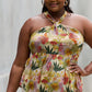 Floral Halter Top in Green