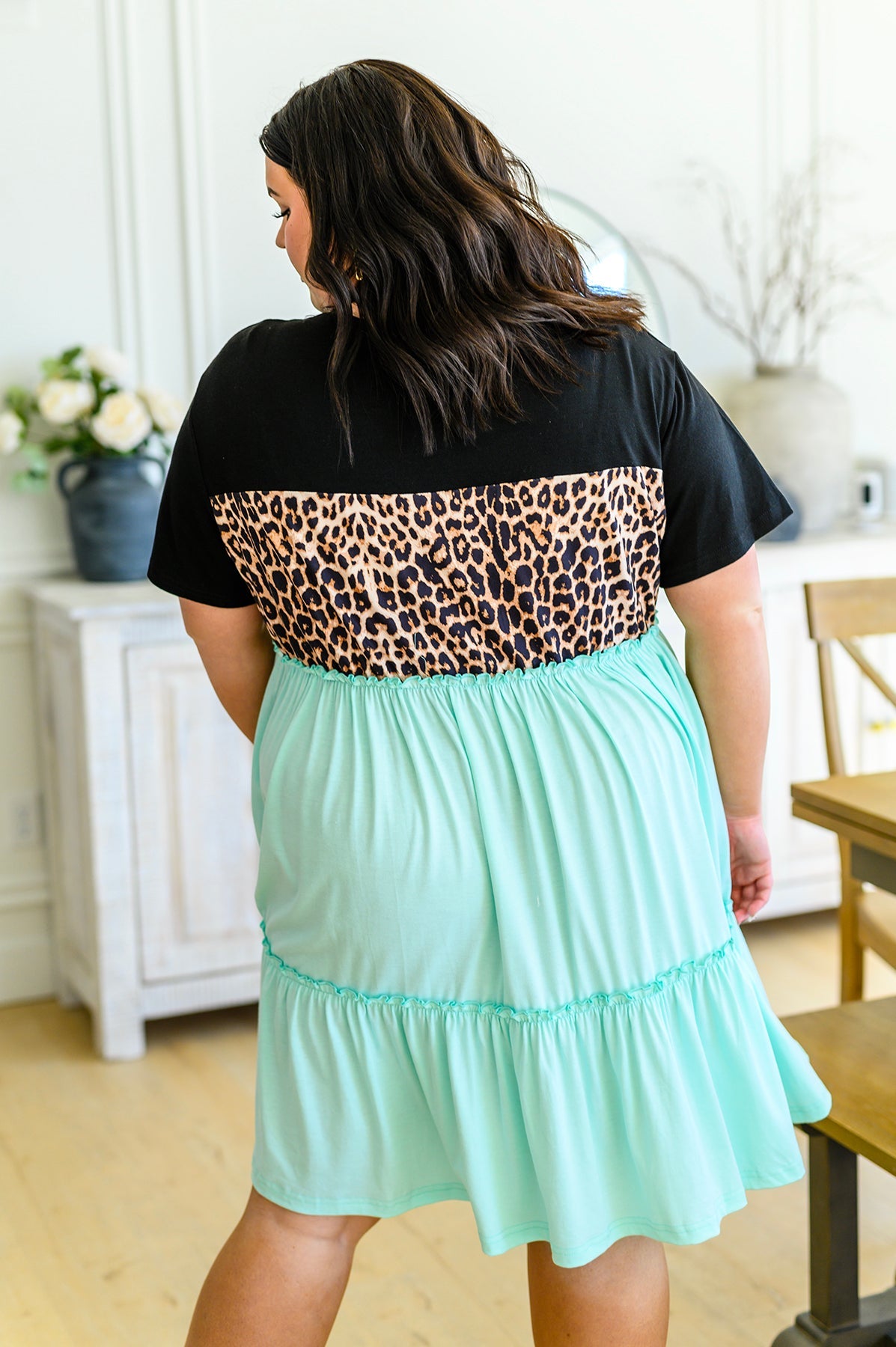 PREORDER: Tiered Leopard Dress in Three Colors