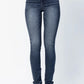 Judy Blue "Olivia" Mid-Rise Long Inseam Pin Tack Skinny Jeans