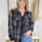 Loose Plaid Button Long-Sleeved Jacket With Pocket