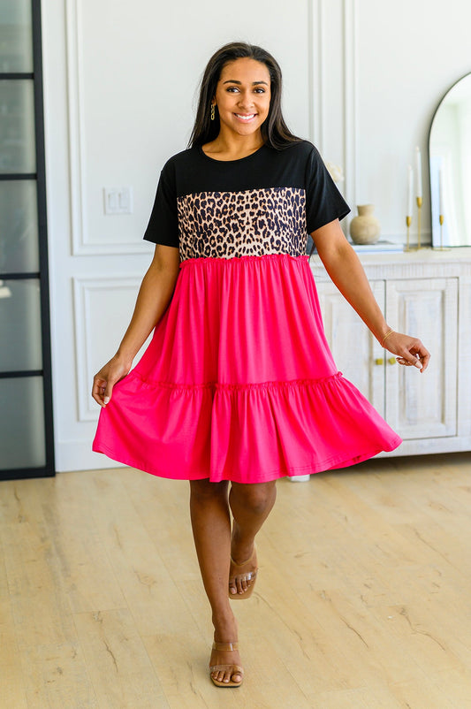 PREORDER: Tiered Leopard Dress in Three Colors