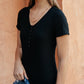 Perfect Tuck Bodysuit in Black