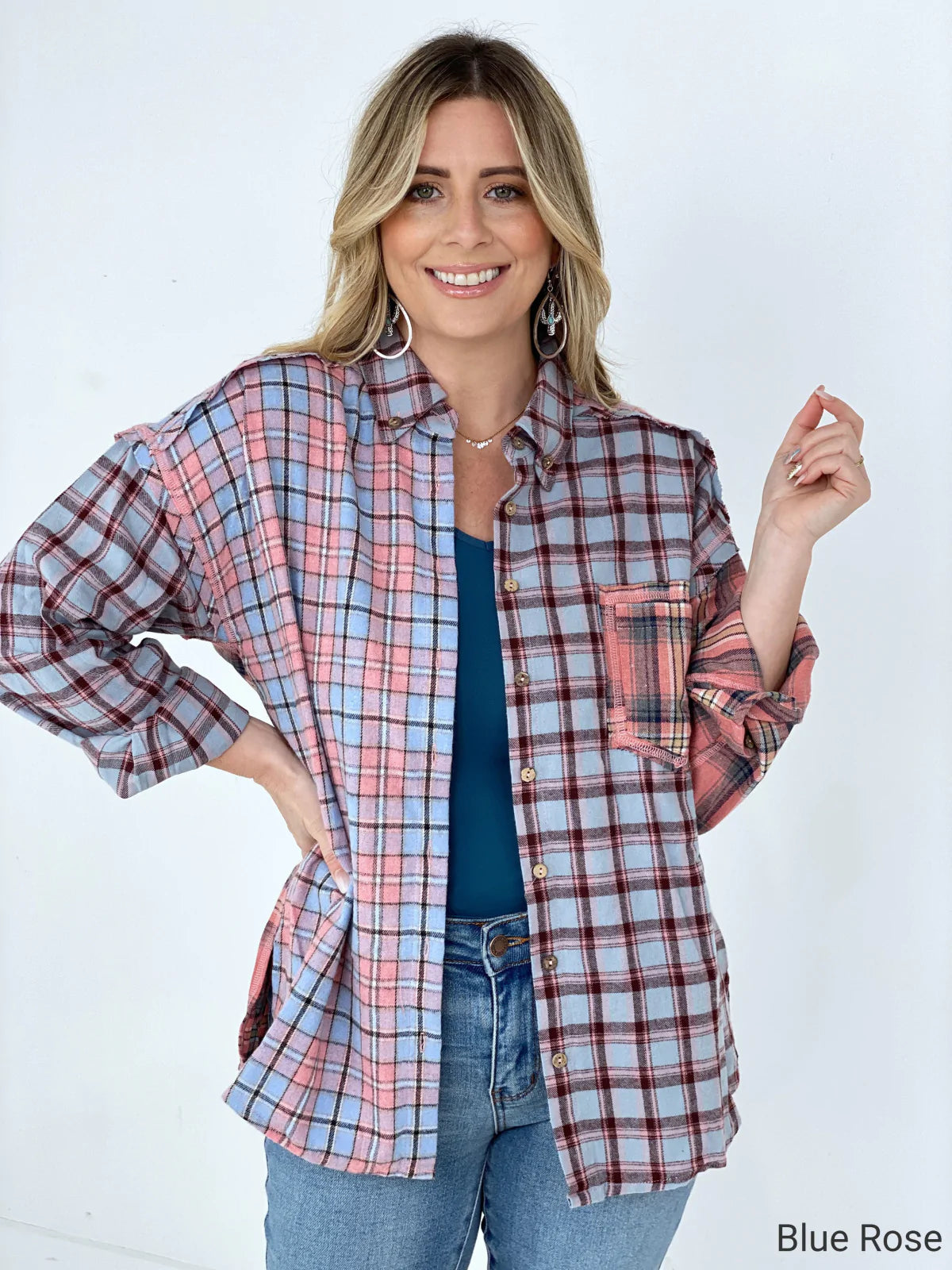 Mixed Plaid Shirt