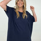 Zenana "Modish Comfort" Rayon Oversized Front Pocket Top