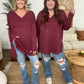 V-Neck High-Low Hem Top
