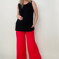Smocked Waistband Wide Leg Pants - 2 colors