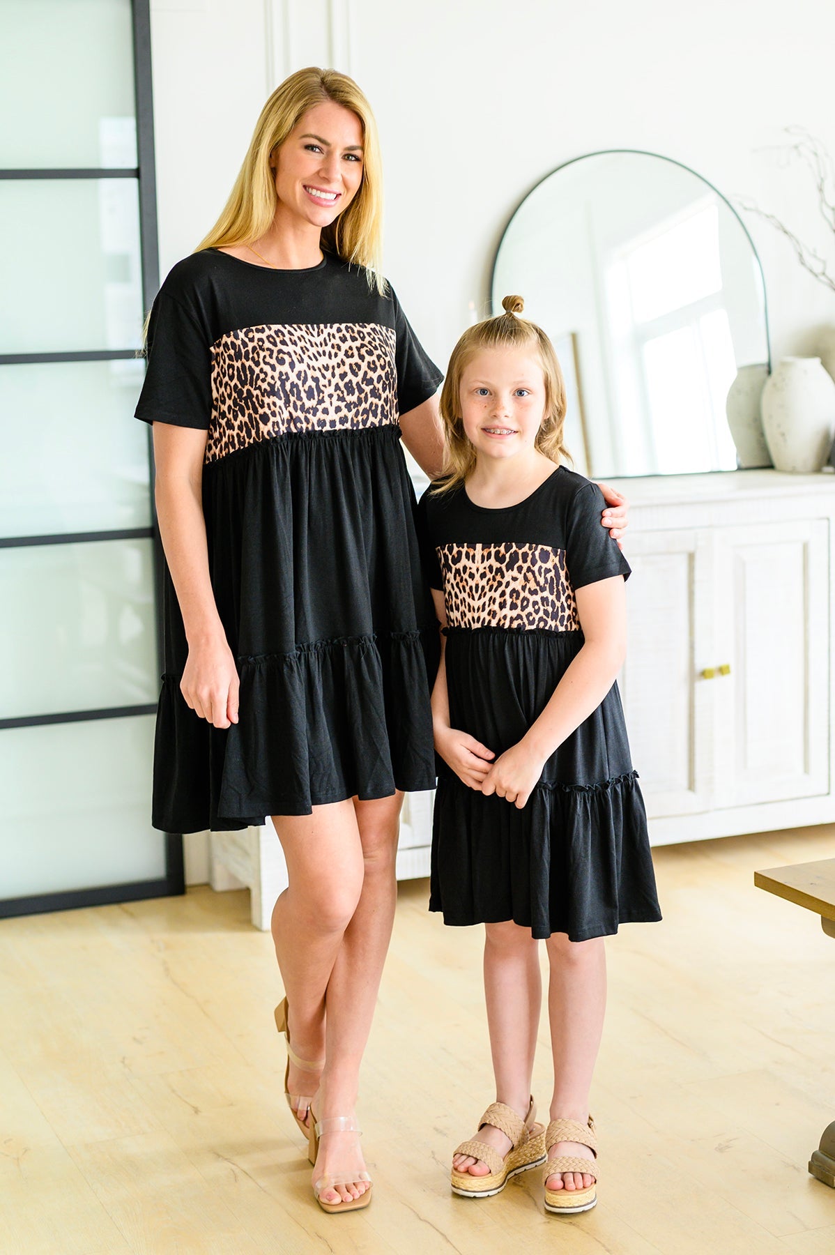 PREORDER: Tiered Leopard Dress in Three Colors