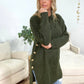 Davi & Dani Solid Long Sleeve Argyle Button Down Sweater Dress