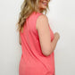 Round Neck Sleeveless Side Slit Top