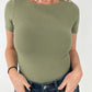 Rae Mode Solid Butter Boat Neckline Bodysuit