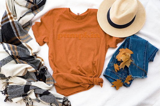 DAILY DEAL Puffy Ink PUMPKIN Graphic Tee