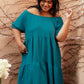 Teal Tiers Dress