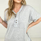 Raw Edge Short Sleeve Top