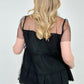 Date Night Swiss Dot Mesh Knit Top