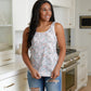 Evangeline Floral Cutout Tank