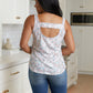 Evangeline Floral Cutout Tank