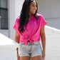 Working on Me Top in Hot Pink