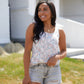 Evangeline Floral Cutout Tank