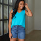 Trust Me V-Neck Tank in Ice Blue
