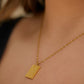 Checkered Pendant Necklace