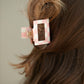 Checkered Claw Clip in Pink