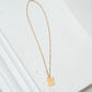 Checkered Pendant Necklace