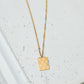 Checkered Pendant Necklace
