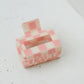 Checkered Claw Clip in Pink
