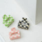 Checkered Claw Clip in Green