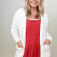 Zenana Long Sleeve Popcorn Sweater Cardigan with Pockets
