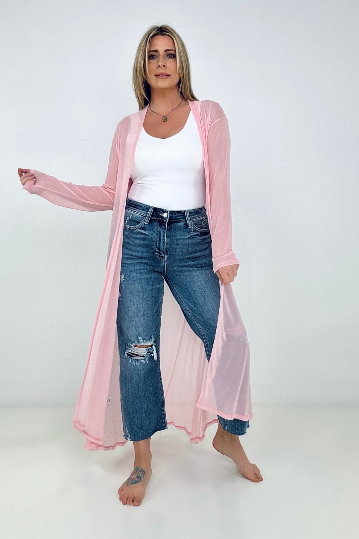 Eden Mesh Duster Kimono