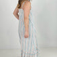 Striped Maxi Dress with Side Seam Pockets