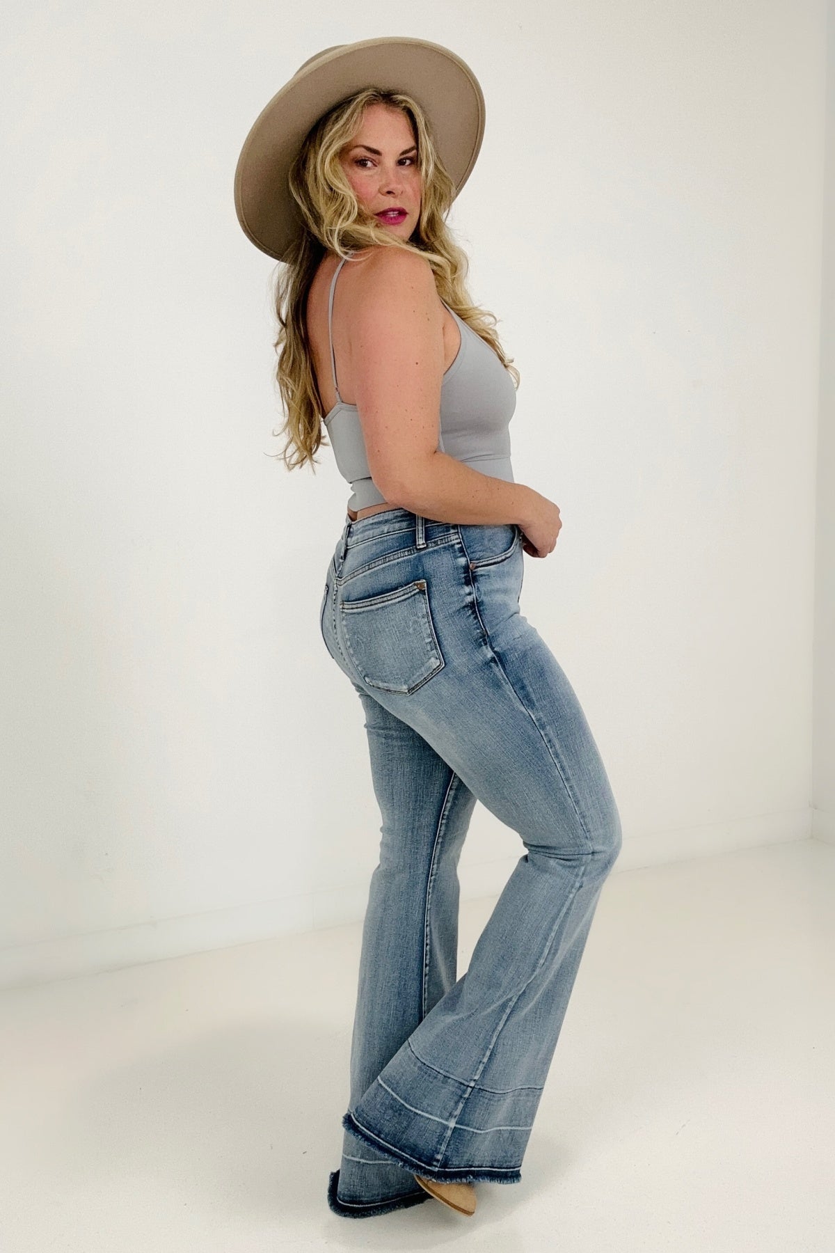 RESTOCK - Judy Blue Tummy Control Release Hem Flares