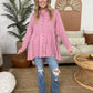 Peplum Raw Edge Shirt with Pockets