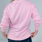 "L Is For Love" Love Glitter Print Crew Neck Sweatshirt