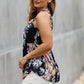 Floral Halter Top in Black