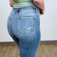 Judy Blue High Waist Hidden Button-Fly Straight Jeans