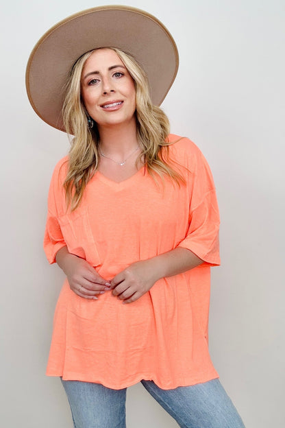 Oversized Raw Edge Boyfriend Tee