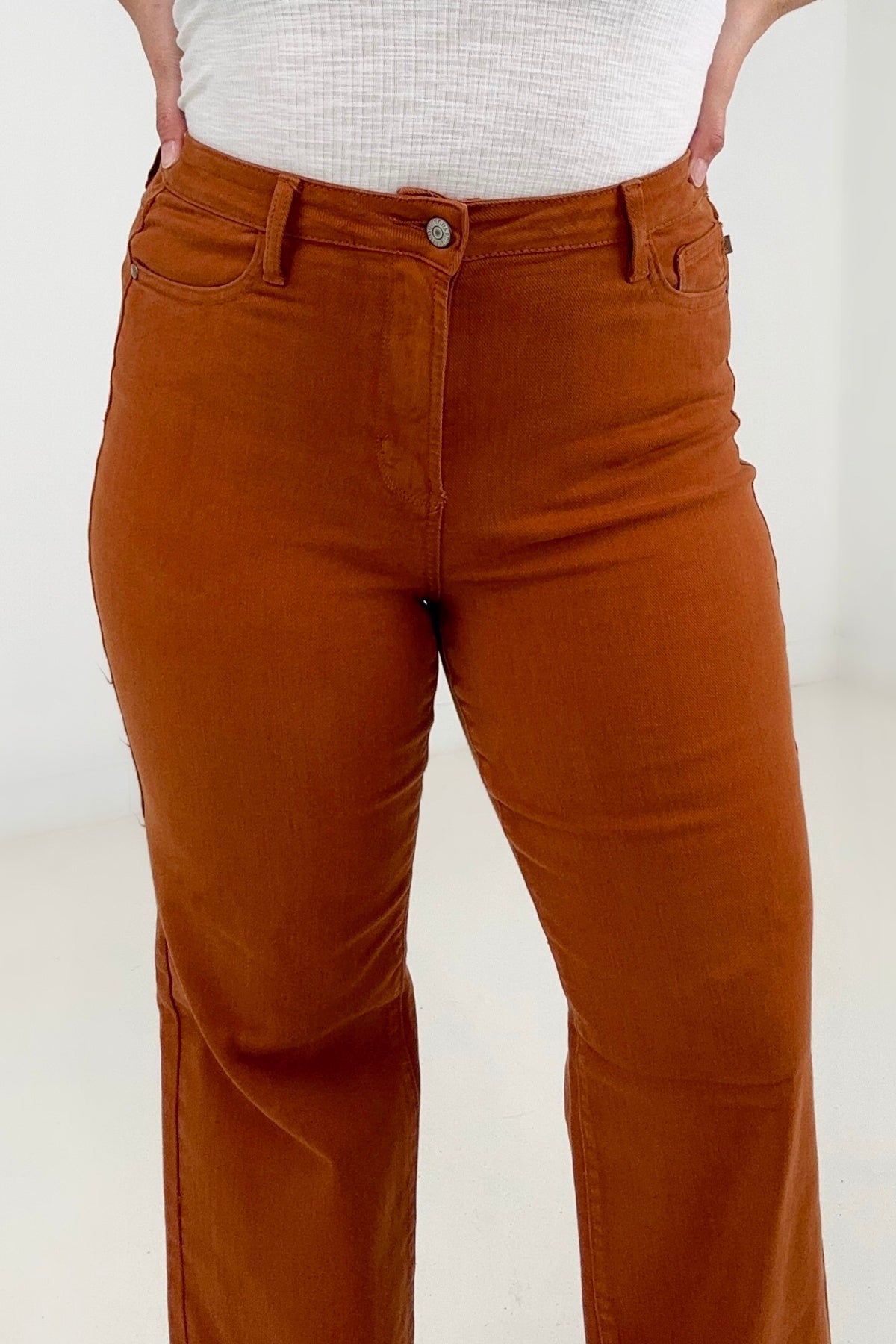 Judy Blue Auburn Garment Dyed Wide Leg