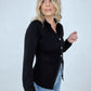 Zenana 'Ruched Romance" Long Sleeve Button Down Top with Ruched Bodice