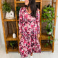 PREORDER: Matching Tiered Floral Dress in Berry