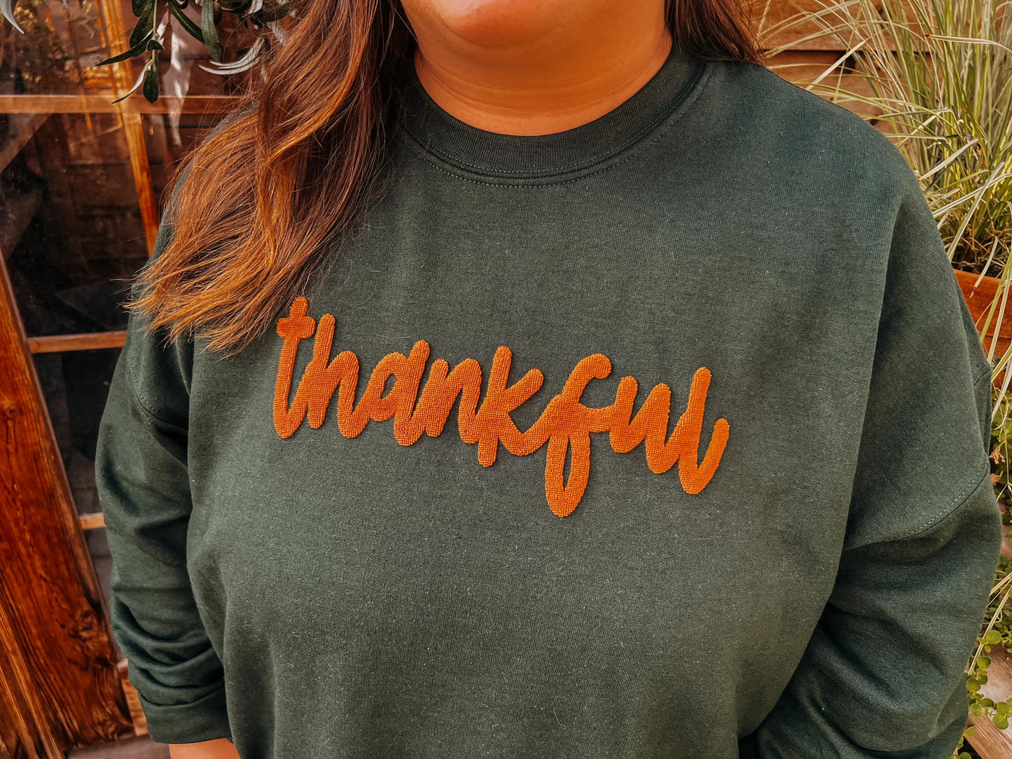 Thankful Puff Ink Sweatshirt