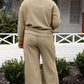 Take Me Away Textured Long Sleeve Top and Pants Set - 6 Colors