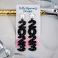 Black Rainbow Glitter 2023 Drop Dangles