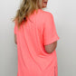 Cuffed Sleeve High-Low Hem Top