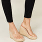 Clear Strap Espadrille Platform Wedge Sandals